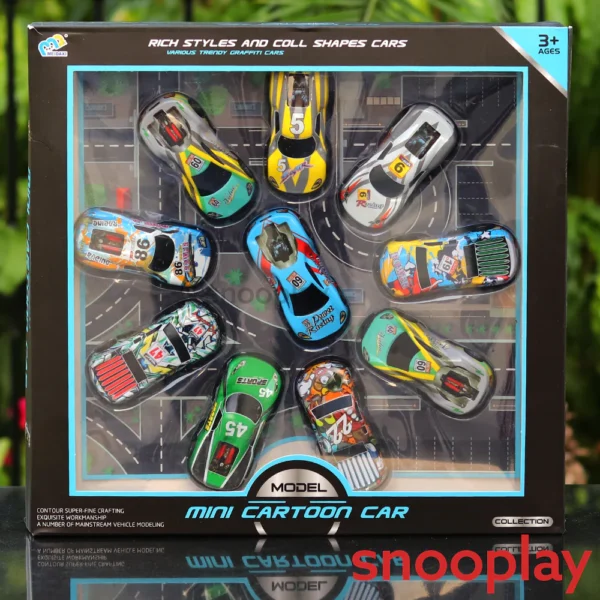MINI CARTOON CAR (10 IN 1 FLIP CARSET)