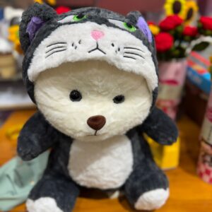 Angry Cat Hoodie Bear Plush