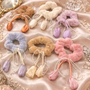 Korean Tulip Hair Scrunchies