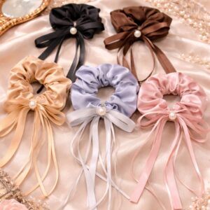 Cute Ribbon Bow Satin Hair Ties