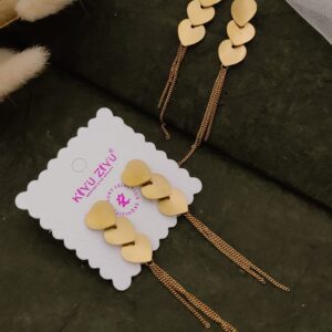Heart Shape Long Earrings