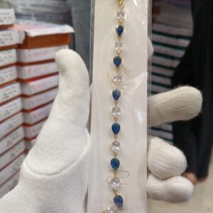 aesthetic crystals chain bracelet variations (blue and white)