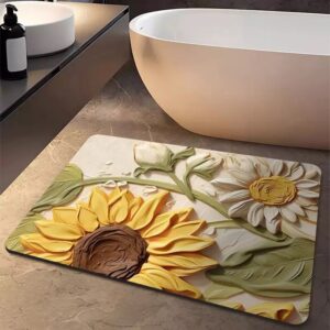Sunflower Print Door Mat