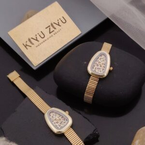 Animal print anti tarnish wrist watch