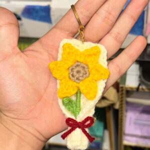 Sunflower Bouquet Keychain