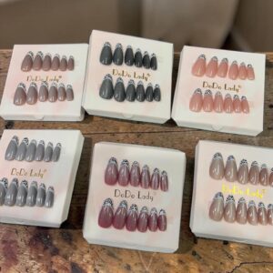 Animal print tips press on nails