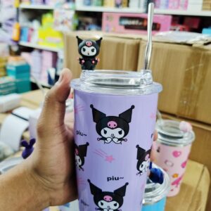 kuromi sipper with straw