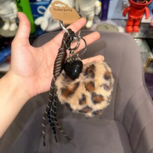 Cheetah Print Heart Charm